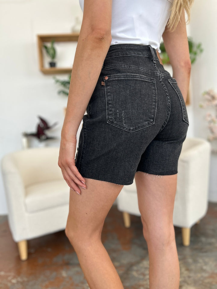 Judy Blue Full Size High Waist Rigid Magic Denim Shorts - Judy Blue Jeans Boutique