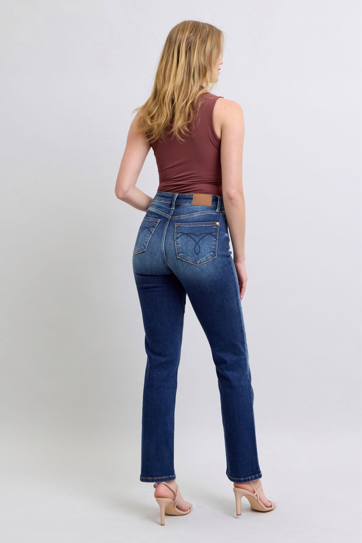 Judy Blue Full Size Washed Straight Leg Jeans with Pockets - Judy Blue Jeans Boutique
