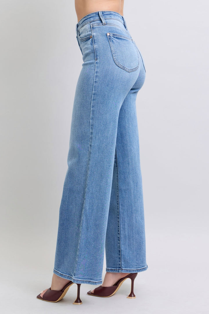 Judy Blue Full Size Wide Leg Jeans with Pockets - Judy Blue Jeans Boutique