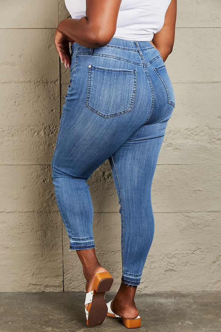 Judy Blue Janavie Full Size High Waisted Pull On Skinny Jeans - Judy Blue Jeans Boutique