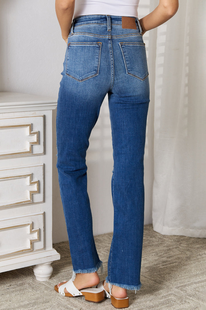 Judy Blue Full Size Distressed Raw Hem Jeans - Judy Blue Jeans Boutique