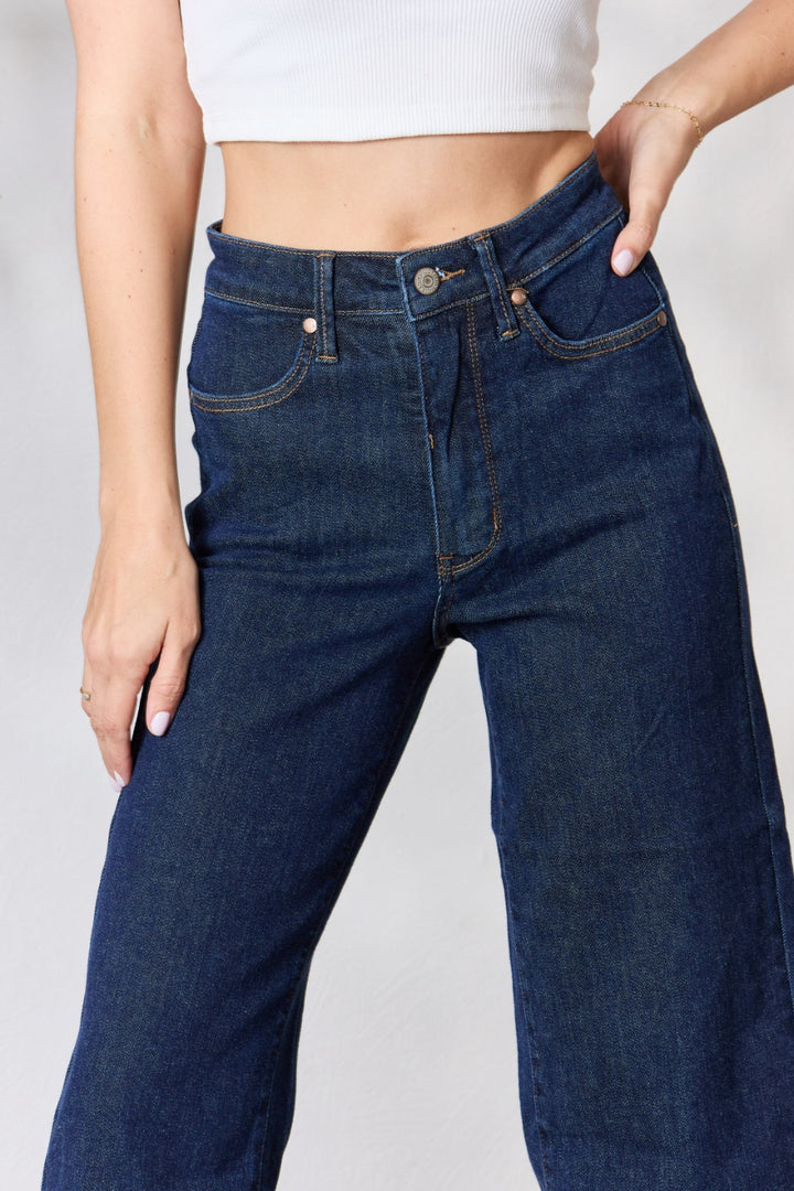 Judy Blue Full Size High Waist Cropped Wide Leg Jeans - Judy Blue Jeans Boutique