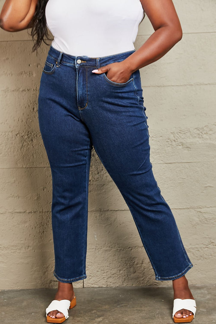 Judy Blue Kailee Full Size Tummy Control High Waisted Straight Jeans - Judy Blue Jeans Boutique
