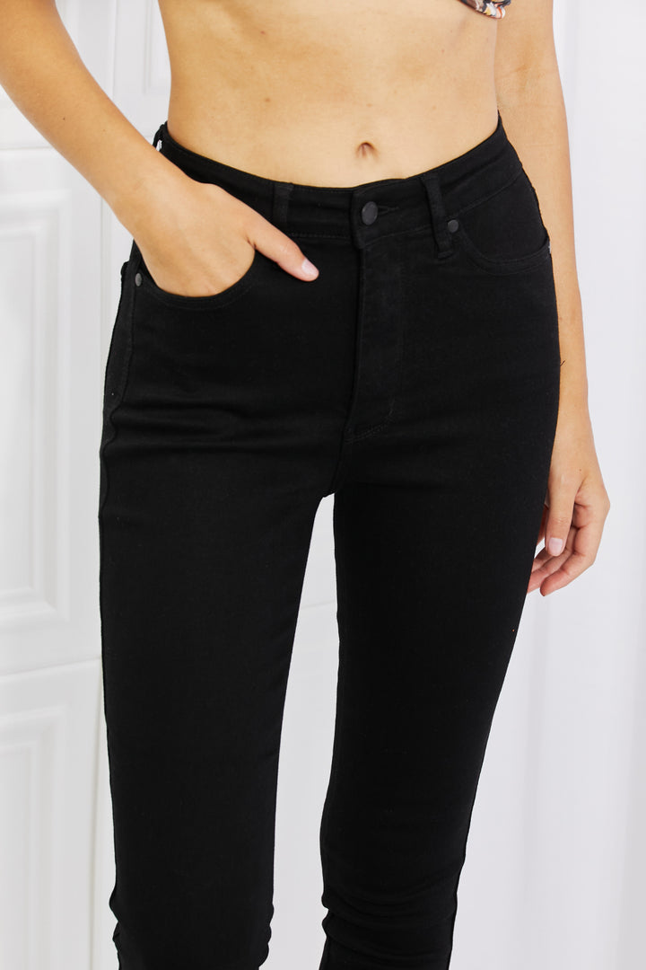 Judy Blue Mila Full Size High Waisted Shark Bite Hem Skinny Jeans - Judy Blue Jeans Boutique