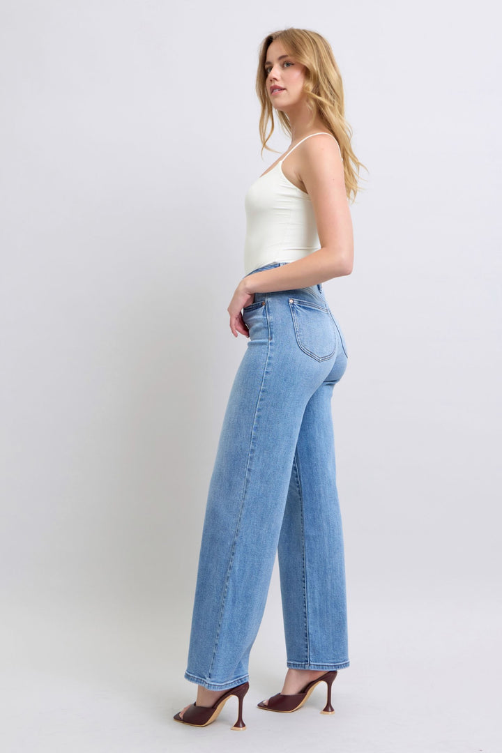 Judy Blue Full Size Wide Leg Jeans with Pockets - Judy Blue Jeans Boutique