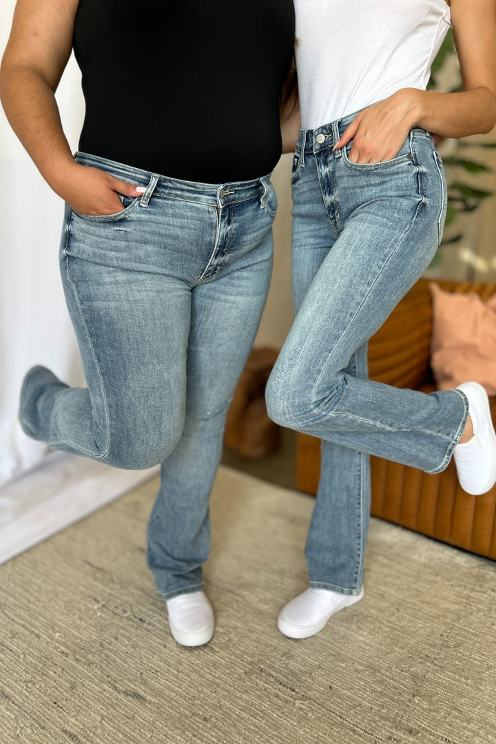Judy Blue Full Size Medium Rise Bootcut Jeans - Judy Blue Jeans Boutique