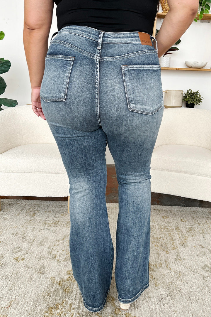 Judy Blue Full Size High Waist Tummy Control Flare Jeans - Judy Blue Jeans Boutique