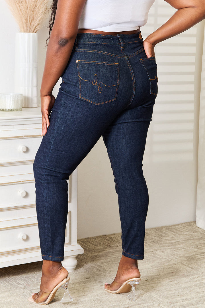 Judy Blue Full Size High Waist Pocket Embroidered Skinny Jeans - Judy Blue Jeans Boutique
