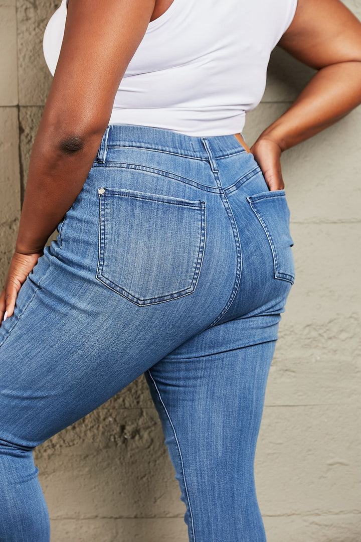 Judy Blue Janavie Full Size High Waisted Pull On Skinny Jeans - Judy Blue Jeans Boutique