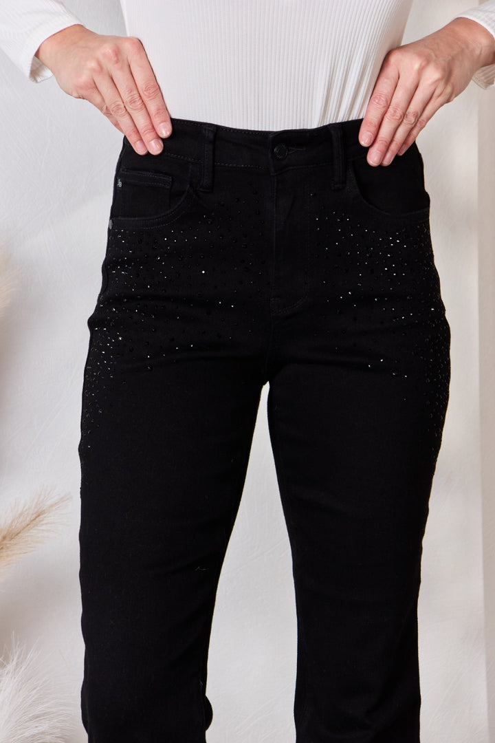 Judy Blue Full Size Rhinestone Embellished Slim Jeans - Judy Blue Jeans Boutique