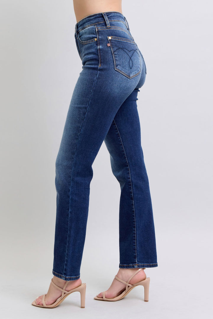 Judy Blue Full Size Washed Straight Leg Jeans with Pockets - Judy Blue Jeans Boutique