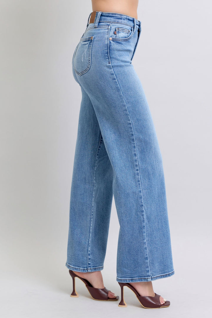 Judy Blue Full Size Wide Leg Jeans with Pockets - Judy Blue Jeans Boutique