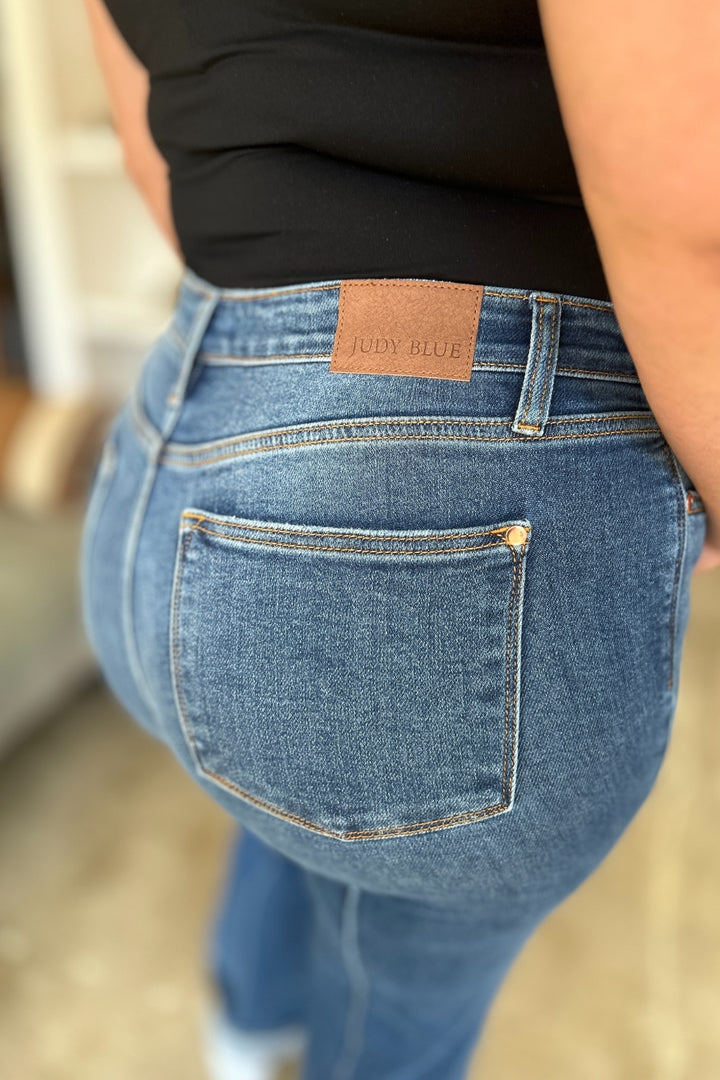 Judy Blue Full Size High Waist Front Seam Detail Straight Jeans - Judy Blue Jeans Boutique