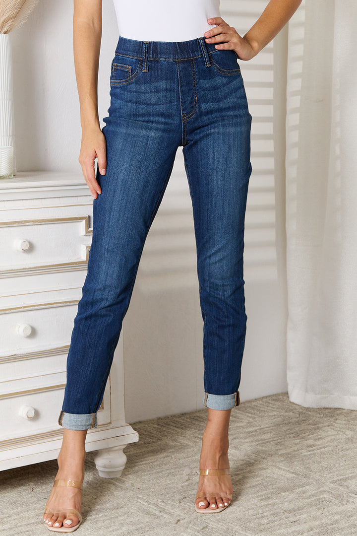 Judy Blue Full Size Skinny Cropped Jeans - Judy Blue Jeans Boutique