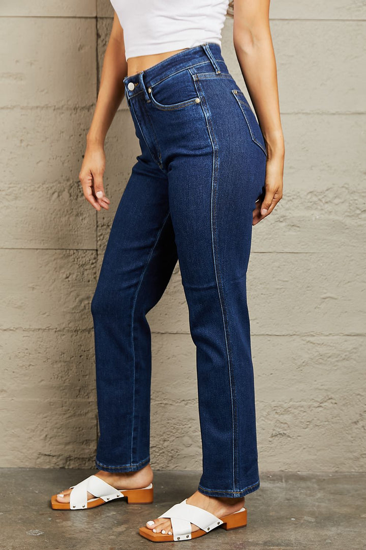 Judy Blue Kailee Full Size Tummy Control High Waisted Straight Jeans - Judy Blue Jeans Boutique