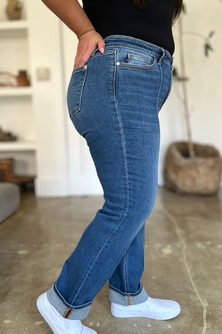 Judy Blue Full Size High Waist Front Seam Detail Straight Jeans - Judy Blue Jeans Boutique