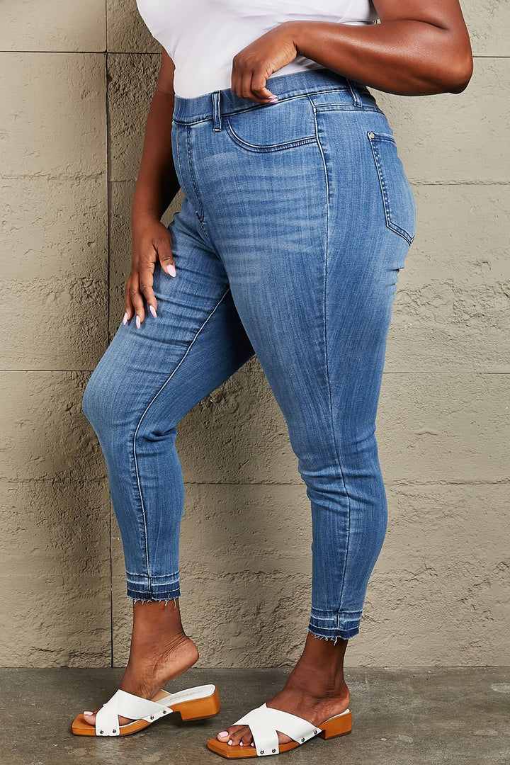 Judy Blue Janavie Full Size High Waisted Pull On Skinny Jeans - Judy Blue Jeans Boutique