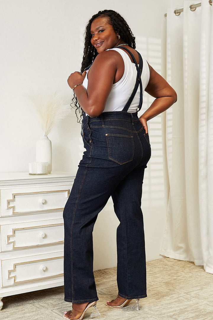 Judy Blue Full Size High Waist Classic Denim Overalls - Judy Blue Jeans Boutique