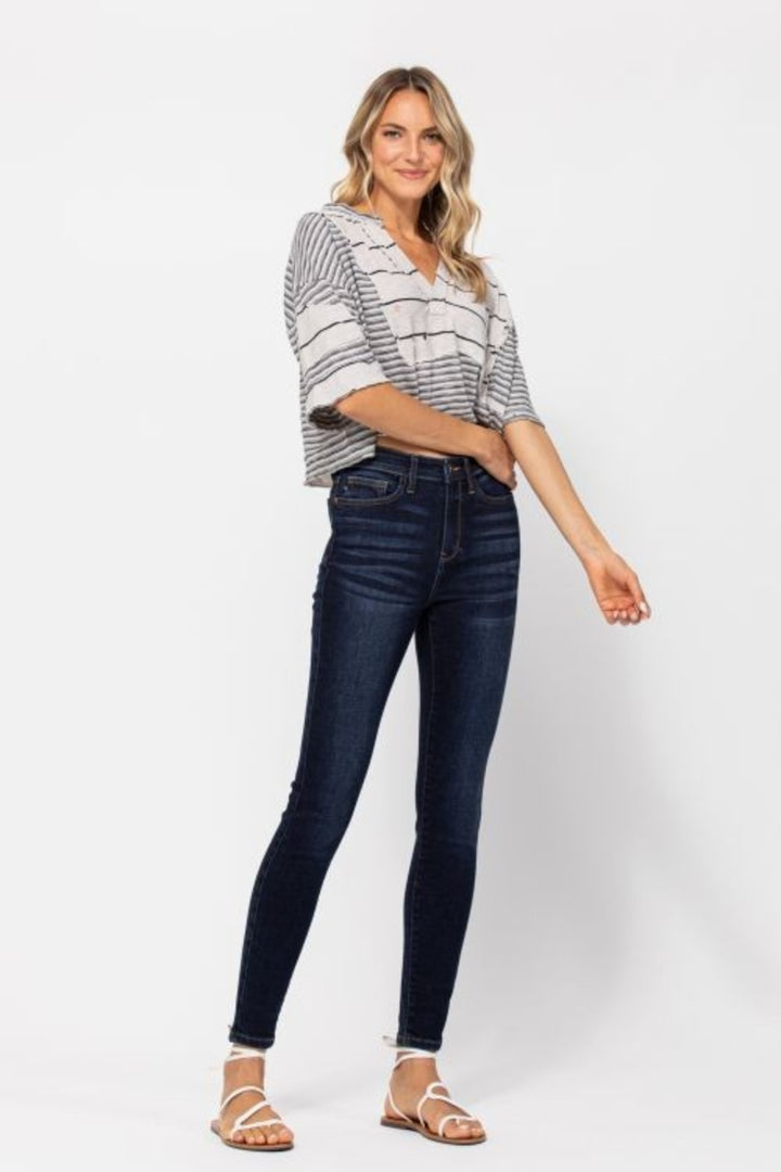 Judy Blue Full Size High Waist Handsand Skinny Jeans - Judy Blue Jeans Boutique