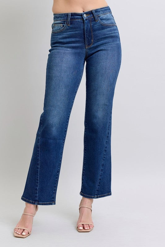 Judy Blue Full Size Side Seam Detail Straight Jeans with Pockets - Judy Blue Jeans Boutique