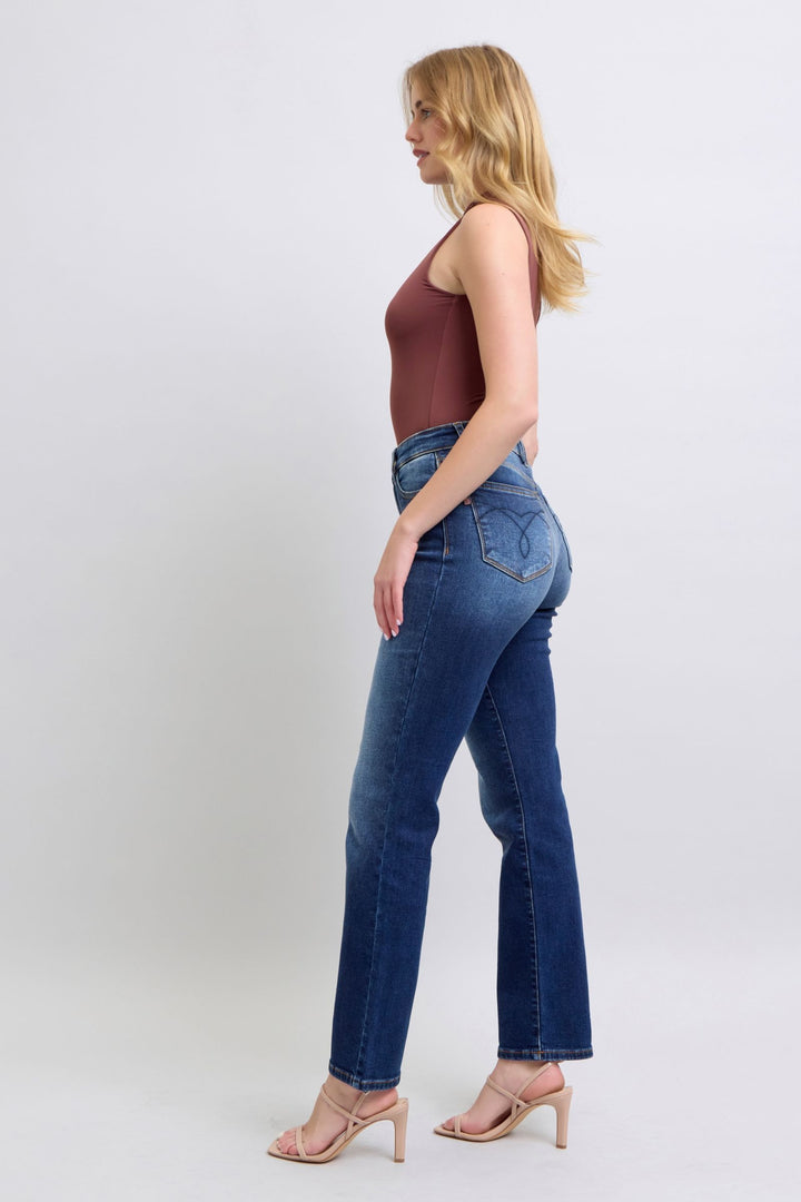 Judy Blue Full Size Washed Straight Leg Jeans with Pockets - Judy Blue Jeans Boutique