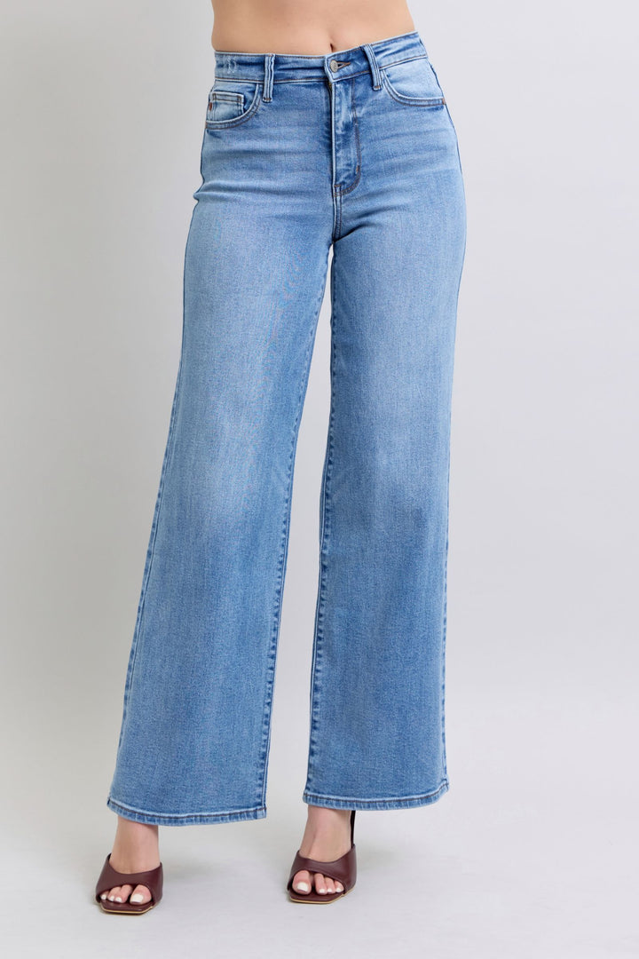 Judy Blue Full Size Wide Leg Jeans with Pockets - Judy Blue Jeans Boutique