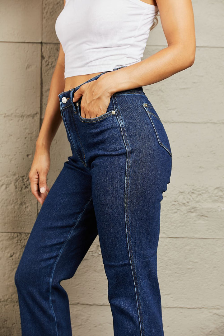 Judy Blue Kailee Full Size Tummy Control High Waisted Straight Jeans - Judy Blue Jeans Boutique