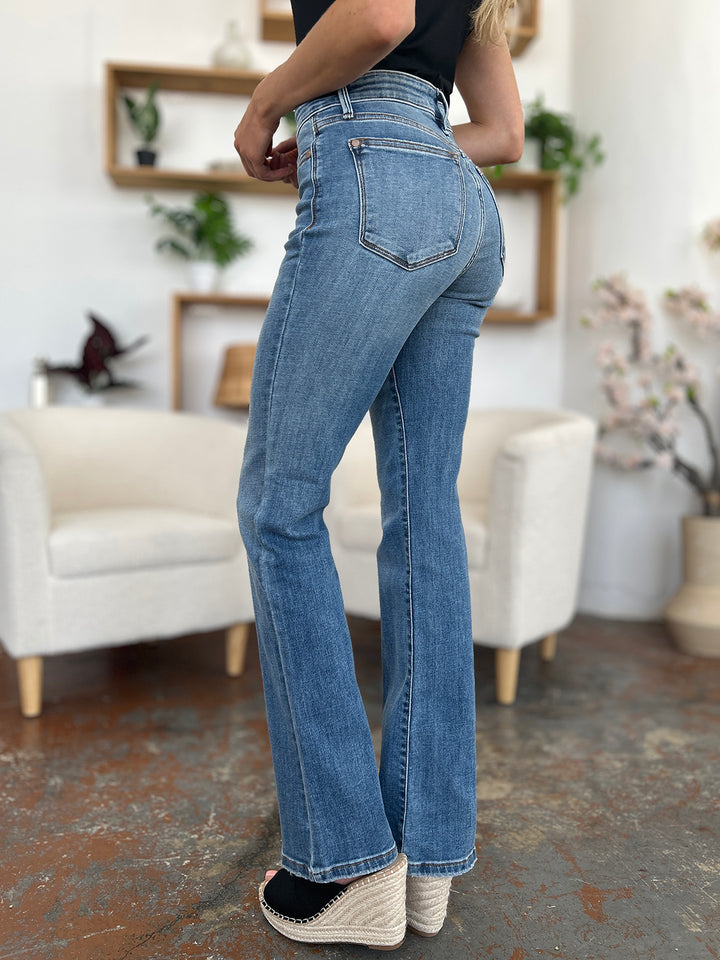 Judy Blue Full Size Mid-Rise Waist Straight Jeans - Judy Blue Jeans Boutique