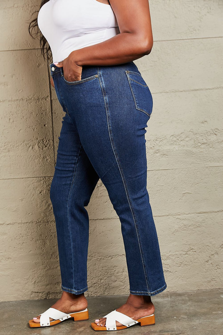 Judy Blue Kailee Full Size Tummy Control High Waisted Straight Jeans - Judy Blue Jeans Boutique