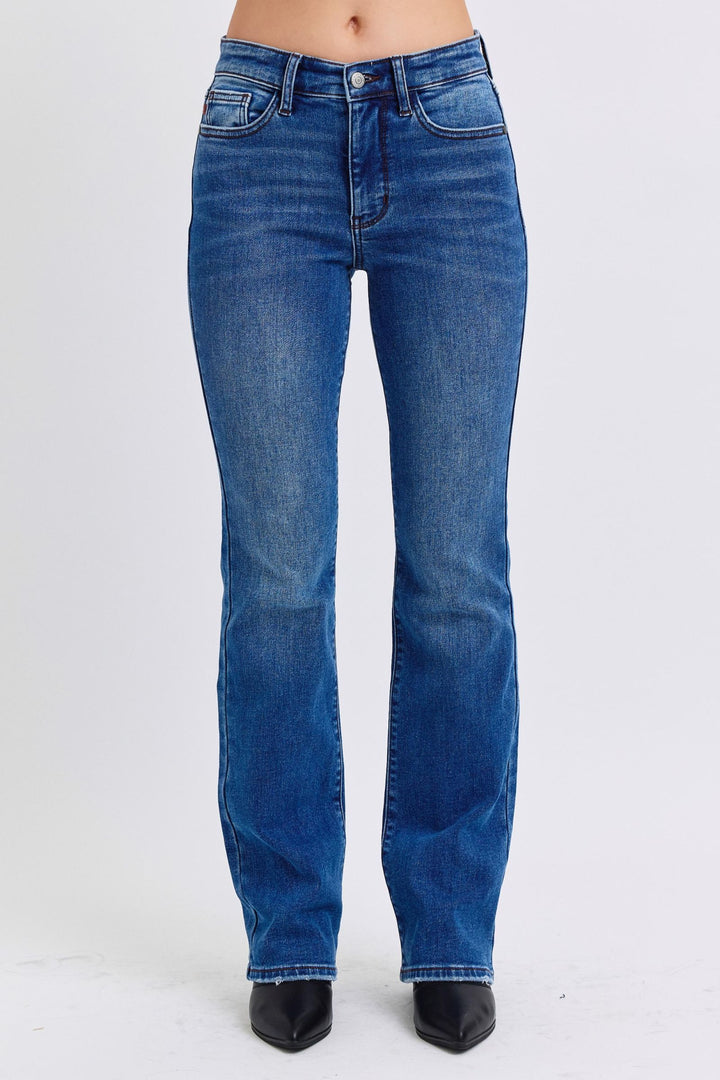 Judy Blue Full Size Run Mid-Rise Bootcut Jeans with Thermal Lining - Judy Blue Jeans Boutique