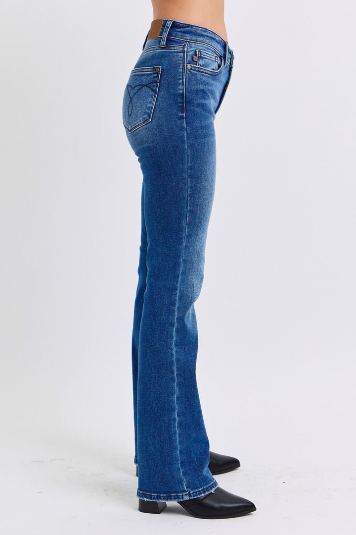 Judy Blue Full Size Run Mid-Rise Bootcut Jeans with Thermal Lining - Judy Blue Jeans Boutique