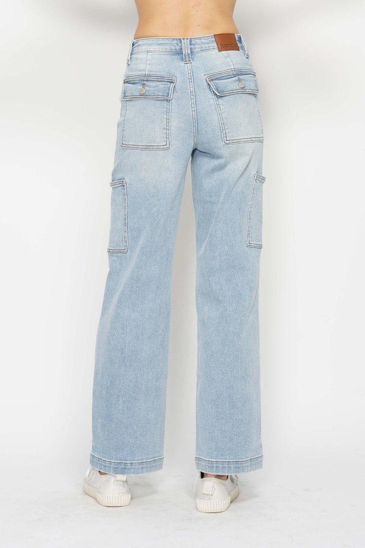 Judy Blue Full Size High Waist Straight Cargo Jeans - Judy Blue Jeans Boutique