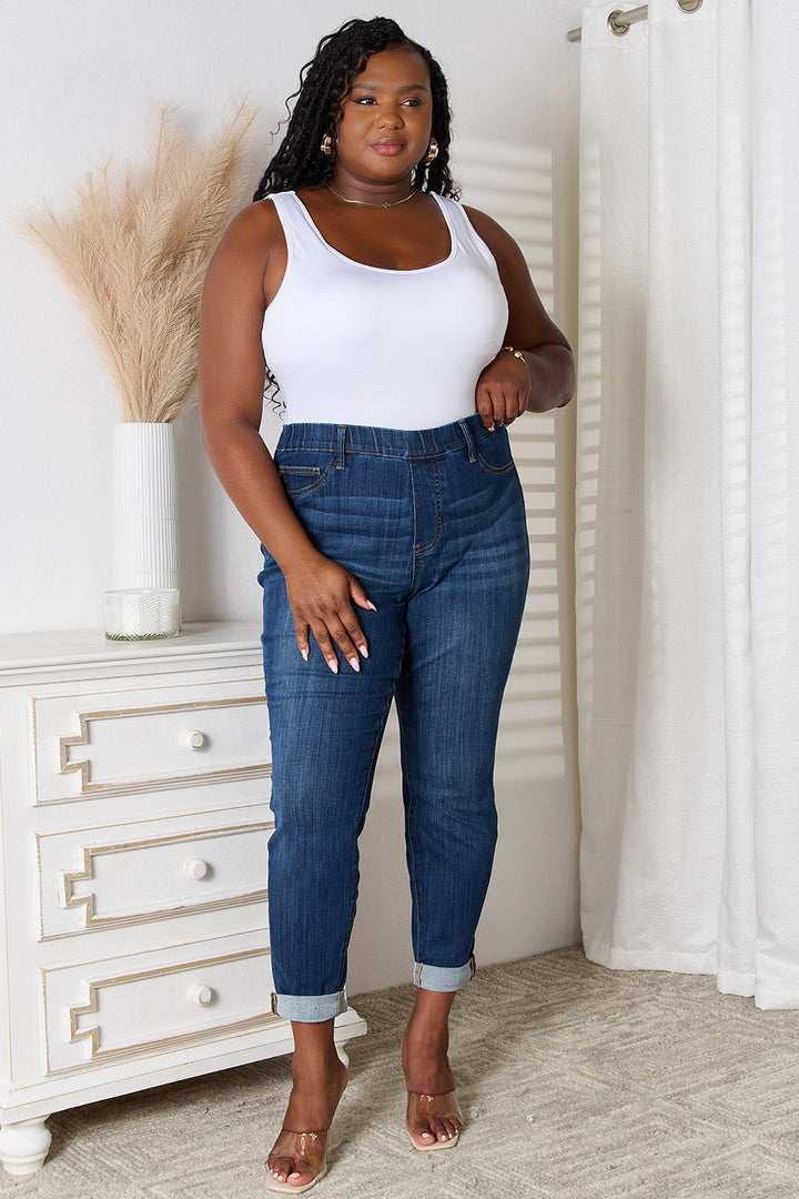 Judy Blue Full Size Skinny Cropped Jeans - Judy Blue Jeans Boutique