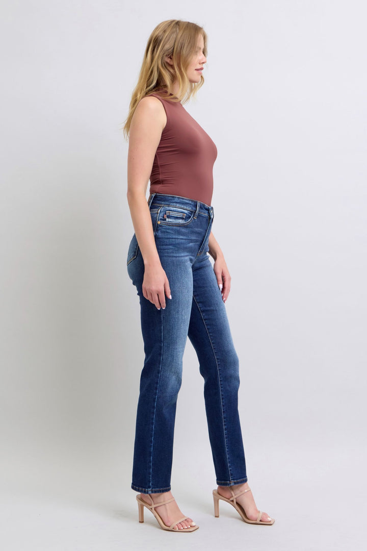 Judy Blue Full Size Washed Straight Leg Jeans with Pockets - Judy Blue Jeans Boutique