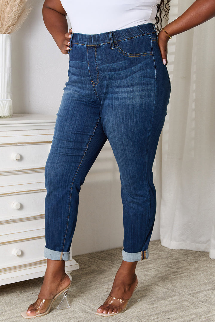 Judy Blue Full Size Skinny Cropped Jeans - Judy Blue Jeans Boutique