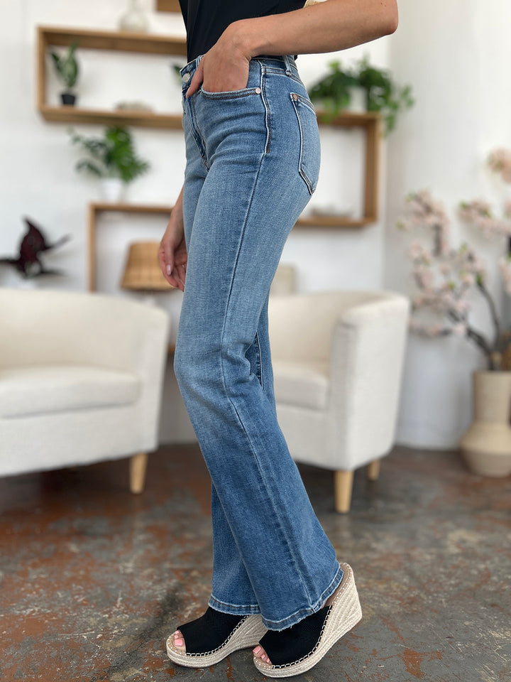 Judy Blue Full Size Mid-Rise Waist Straight Jeans - Judy Blue Jeans Boutique