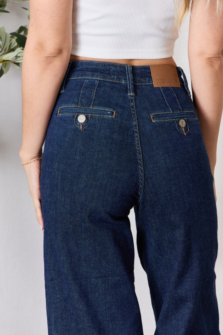 Judy Blue Full Size High Waist Cropped Wide Leg Jeans - Judy Blue Jeans Boutique