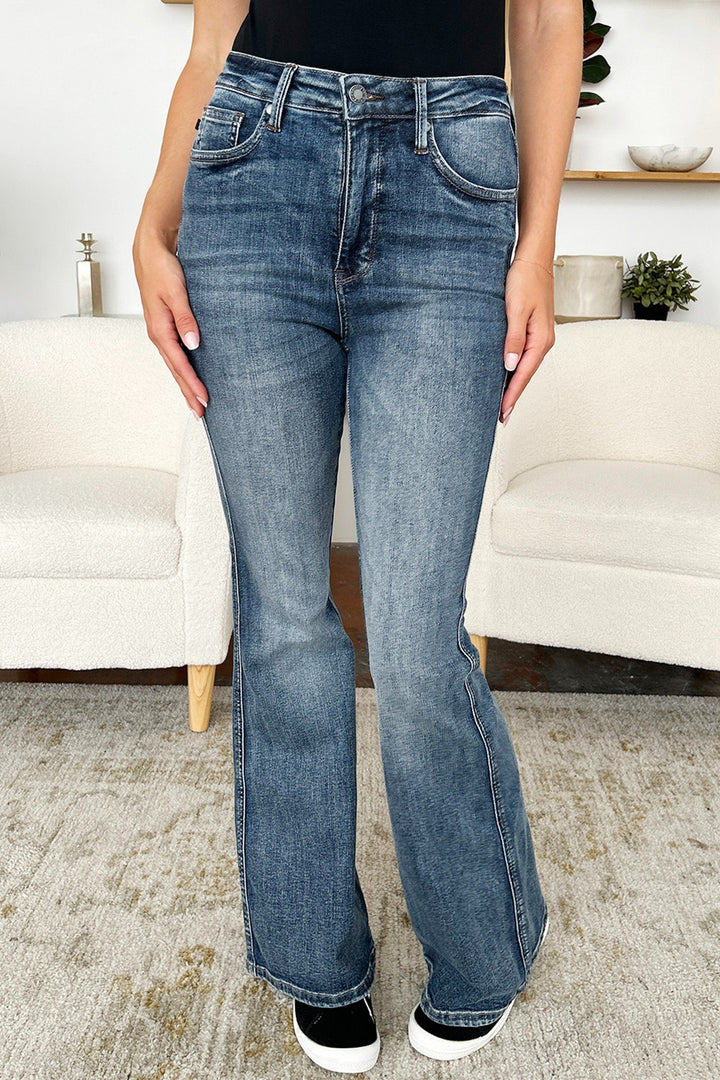 Judy Blue Full Size High Waist Tummy Control Flare Jeans - Judy Blue Jeans Boutique
