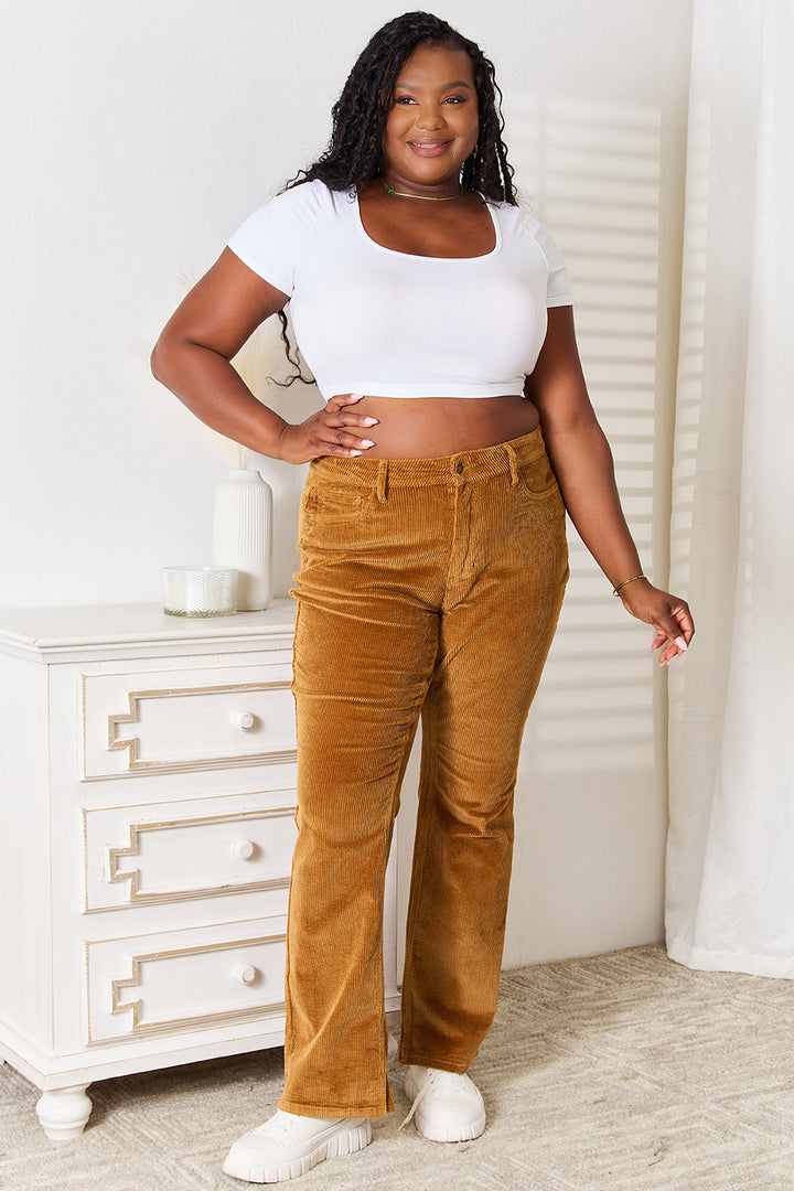 Judy Blue Full Size Mid Rise Corduroy Pants - Judy Blue Jeans Boutique