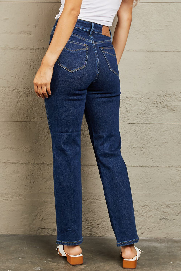 Judy Blue Kailee Full Size Tummy Control High Waisted Straight Jeans - Judy Blue Jeans Boutique