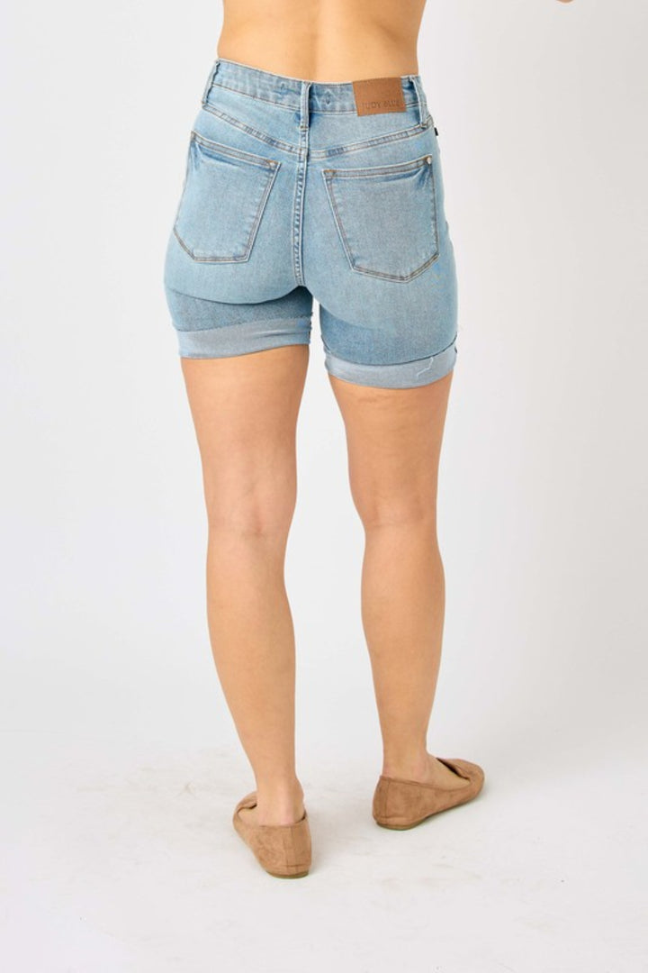 Judy Blue Full Size Tummy Control Denim Shorts - Judy Blue Jeans Boutique