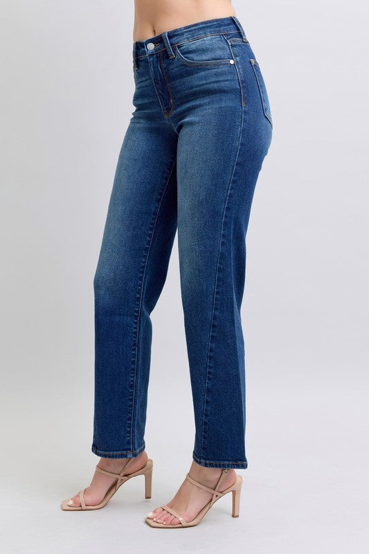 Judy Blue Full Size Side Seam Detail Straight Jeans with Pockets - Judy Blue Jeans Boutique