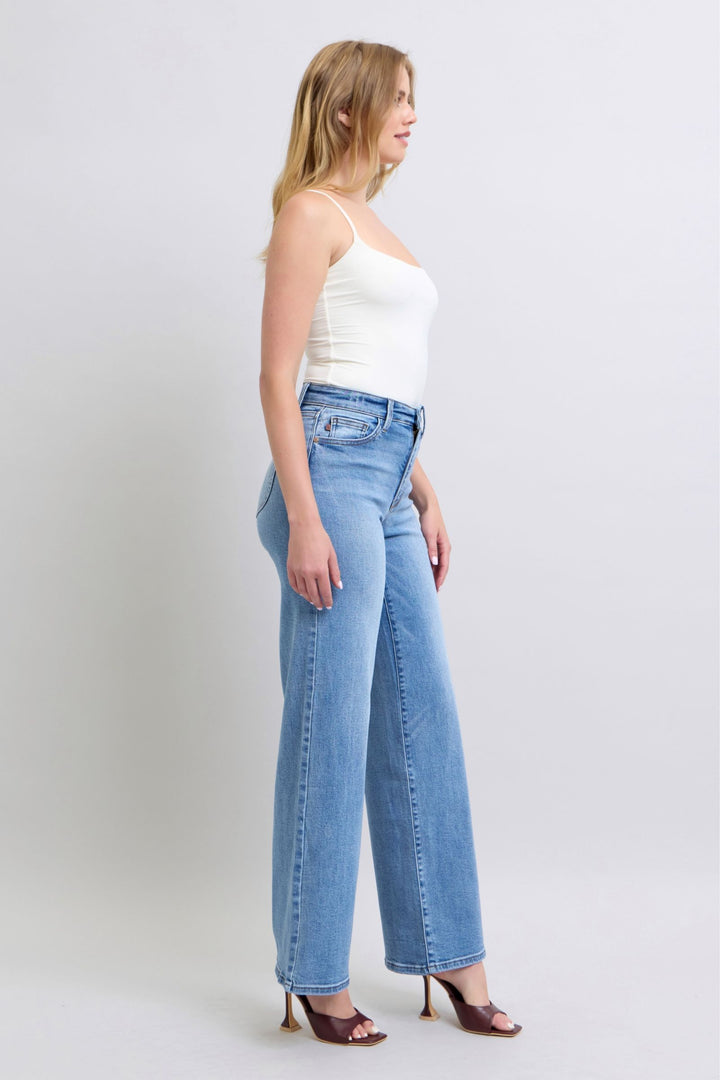 Judy Blue Full Size Wide Leg Jeans with Pockets - Judy Blue Jeans Boutique