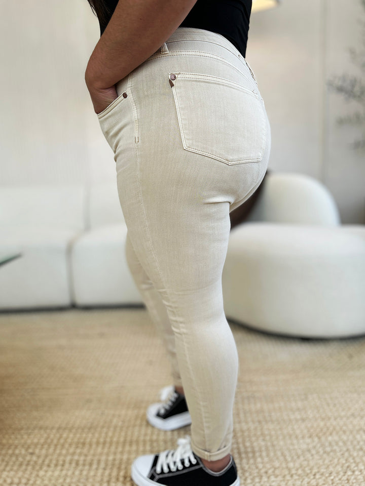 Judy Blue Full Size Garment Dyed Tummy Control Skinny Jeans - Judy Blue Jeans Boutique
