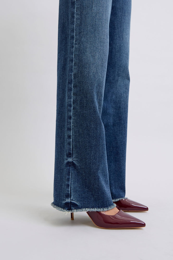 Judy Blue Full Size Raw Hem Mid Rise Jeans - Judy Blue Jeans Boutique